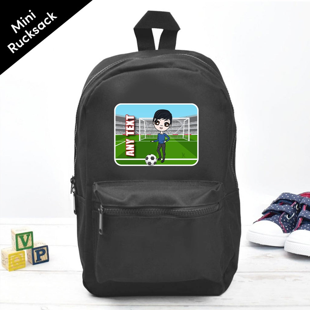 Jnr Boys Personalised Football Mini Rucksack - Image 1
