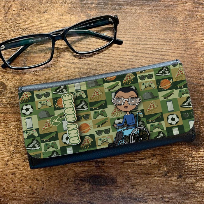 Jnr Boys Personalised Wheelchair Stickers Glasses Case - Image 1