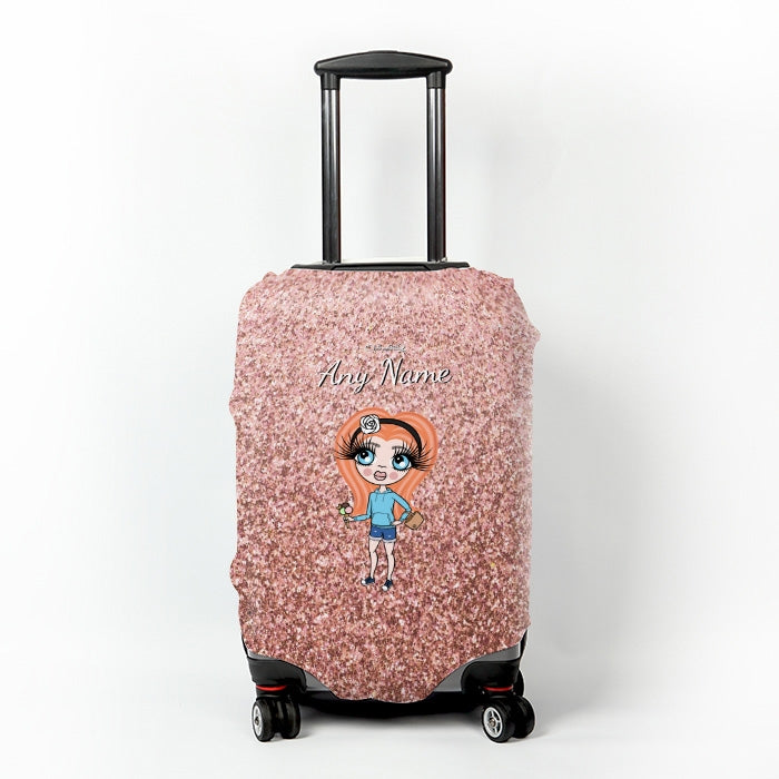 ClaireaBella Girls Glitter Effect Suitcase Cover - Image 6