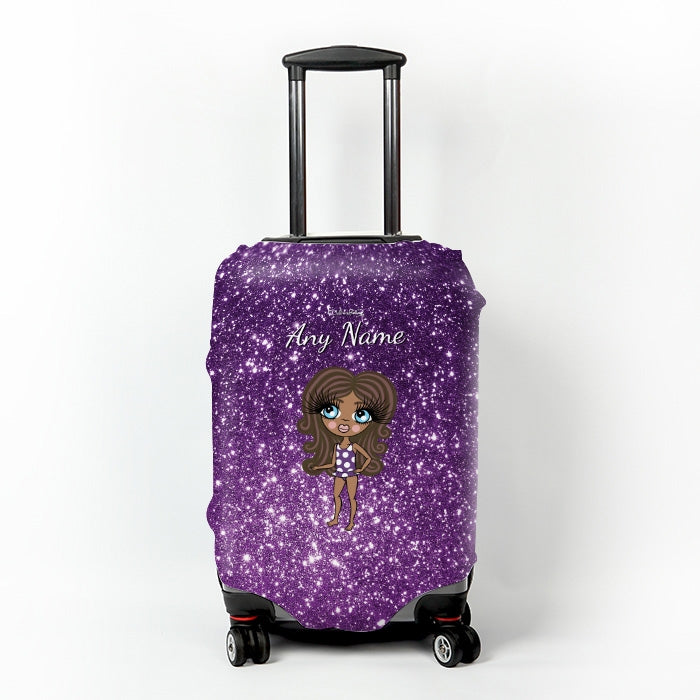 ClaireaBella Girls Glitter Effect Suitcase Cover - Image 7