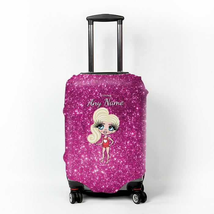 ClaireaBella Girls Glitter Effect Suitcase Cover - Image 1