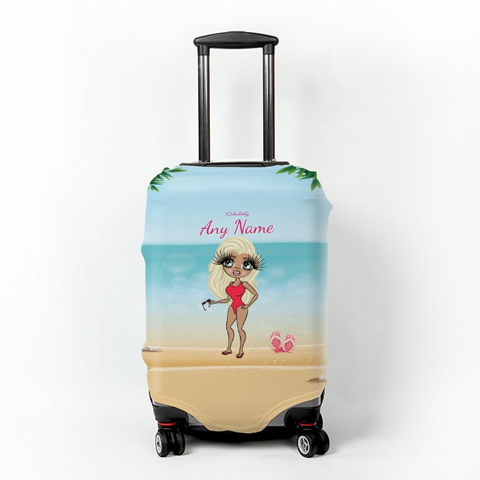 ClaireaBella Beach Print Suitcase Cover - Image 1