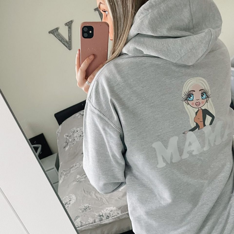 ClaireaBella Mama Hoodie - Grey - Image 1