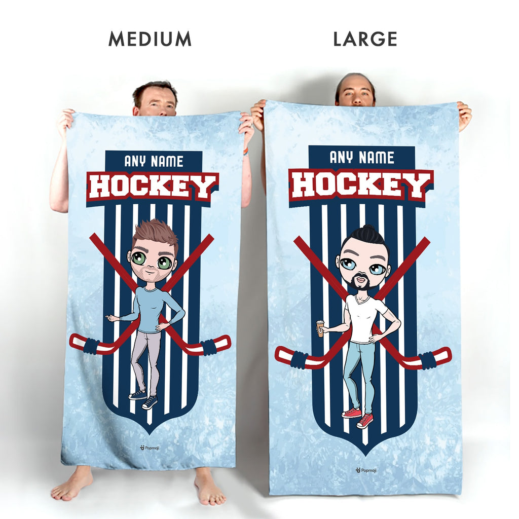 MrCB Ice Hockey Emblem Beach Towel