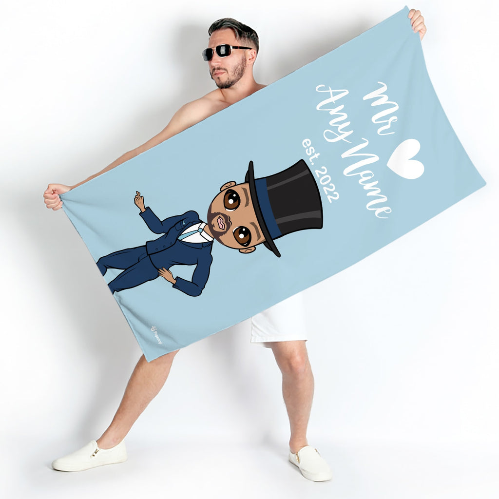 MrCB Bold Matching Mr Blue Beach Towel