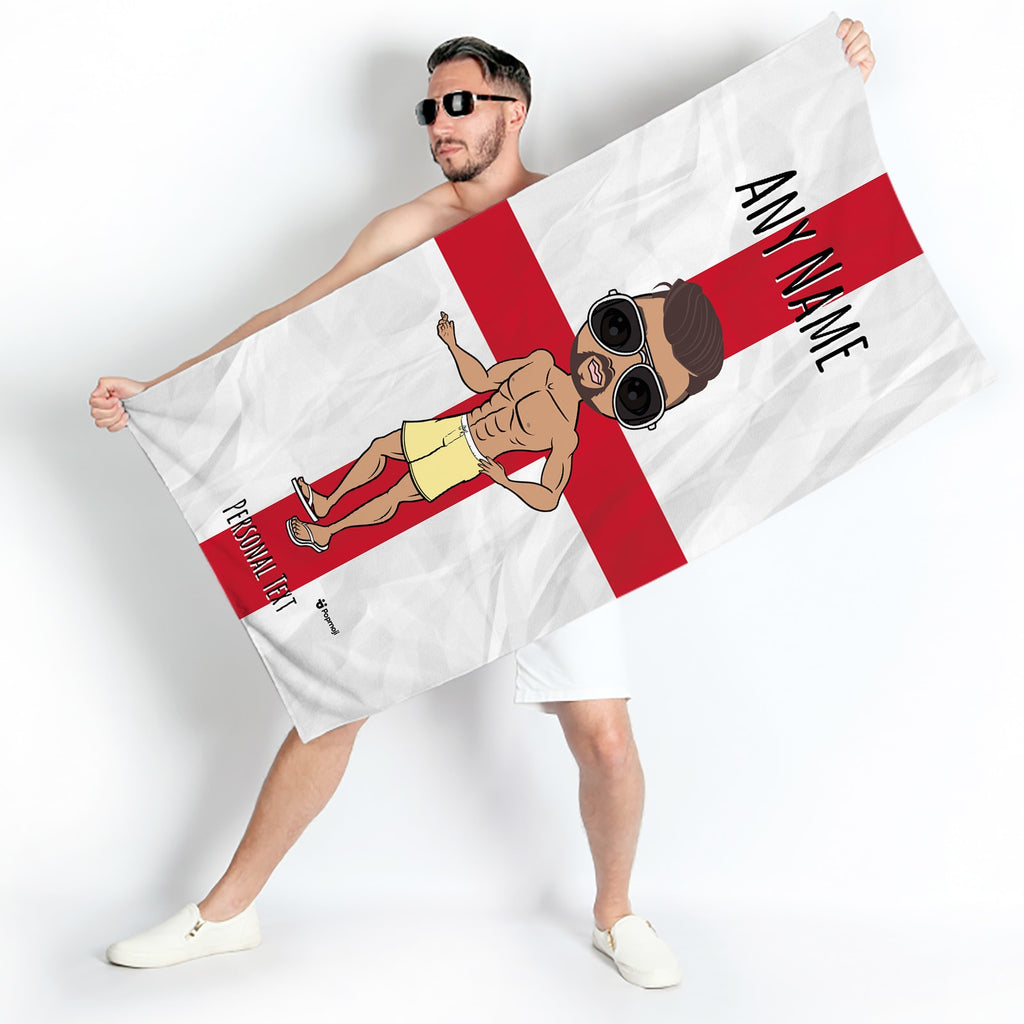 MrCB England Flag Beach Towel