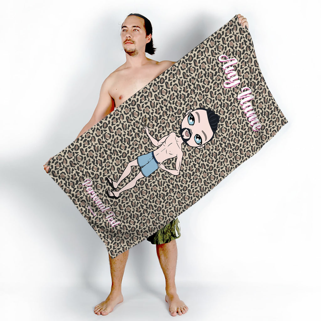 MrCB Leopard Print Beach Towel