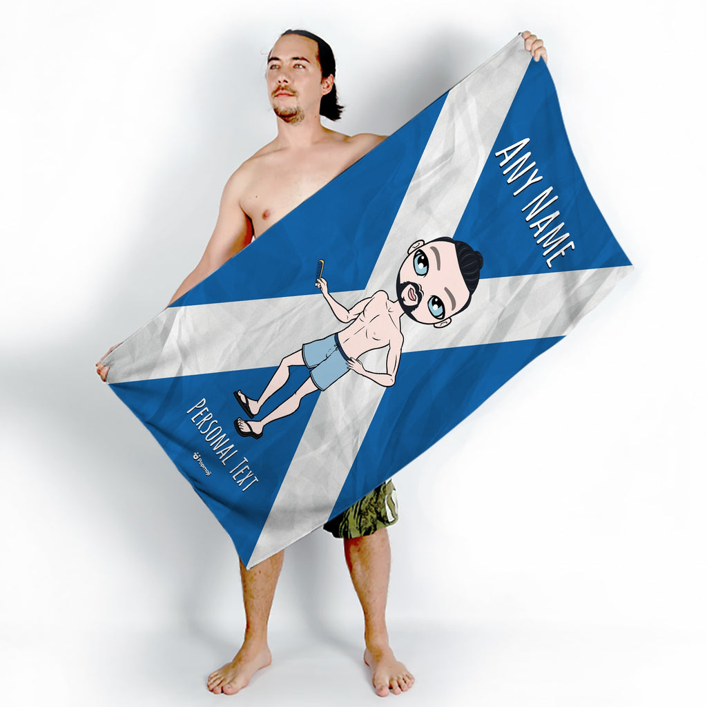 MrCB Scottish Flag Beach Towel