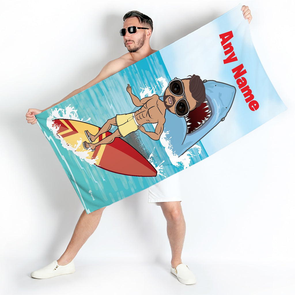 MrCB Retro Shark Attack Beach Towel