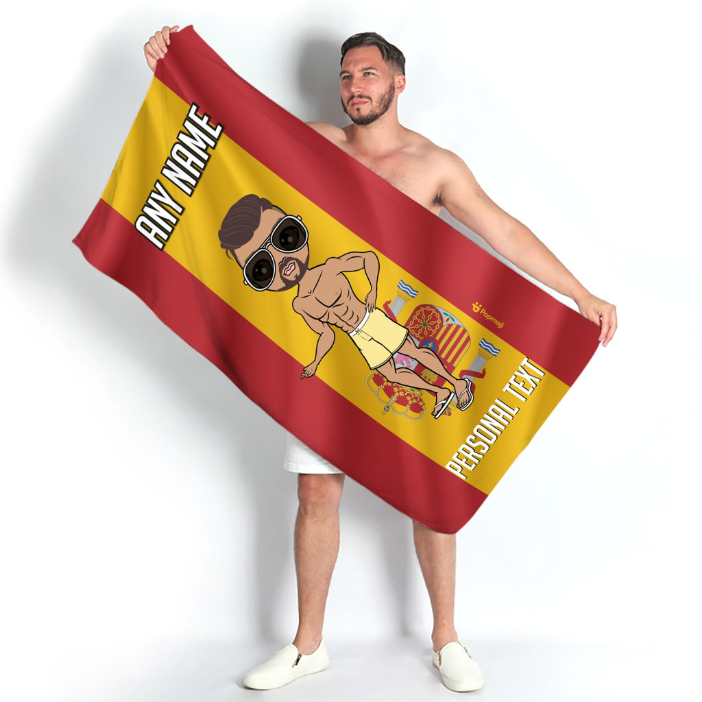 MrCB Spanish Flag Beach Towel