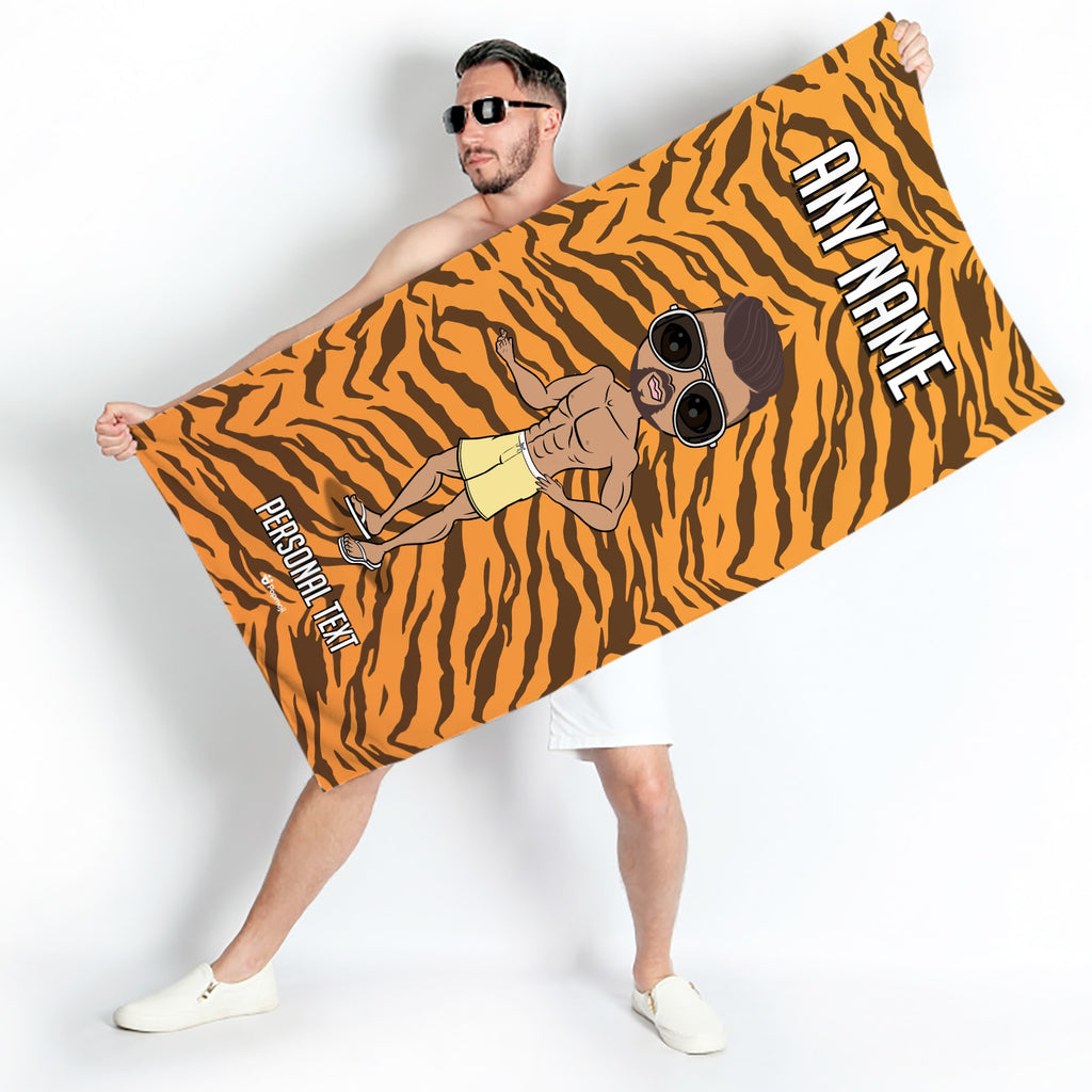 MrCB Tiger Print Beach Towel