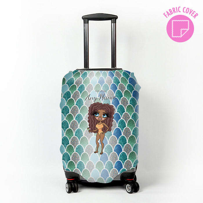 ClaireaBella Mermaid Glitter Effect Suitcase Cover