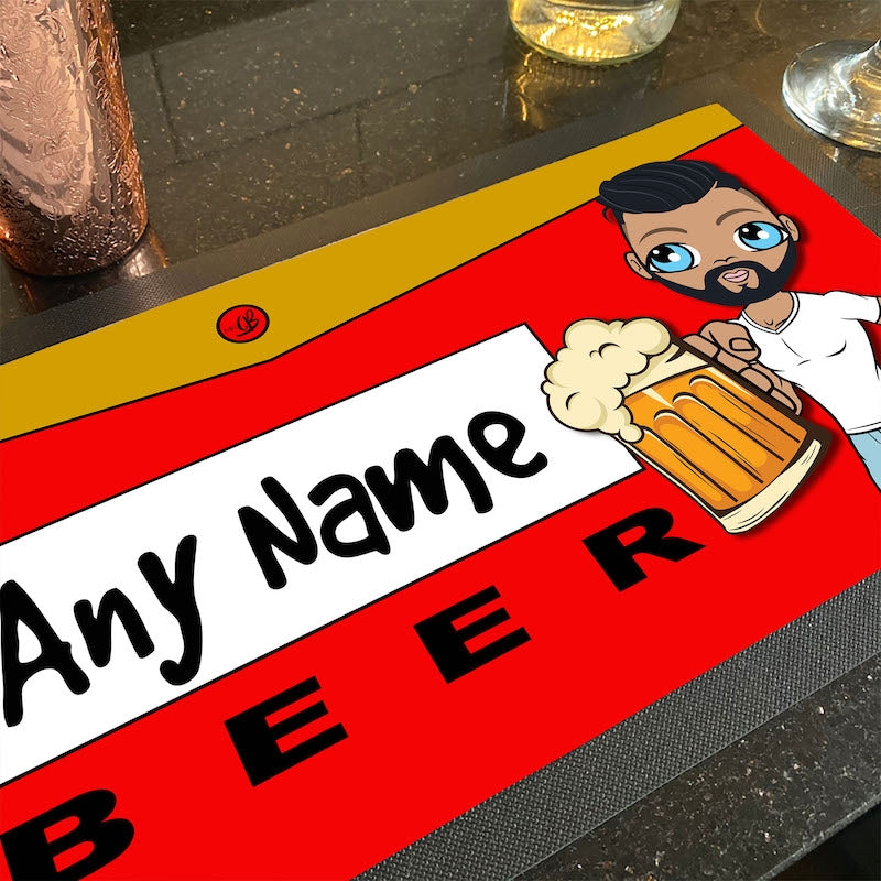 MrCB Personalised Beer Can Rubber Bar Runner - Image 2
