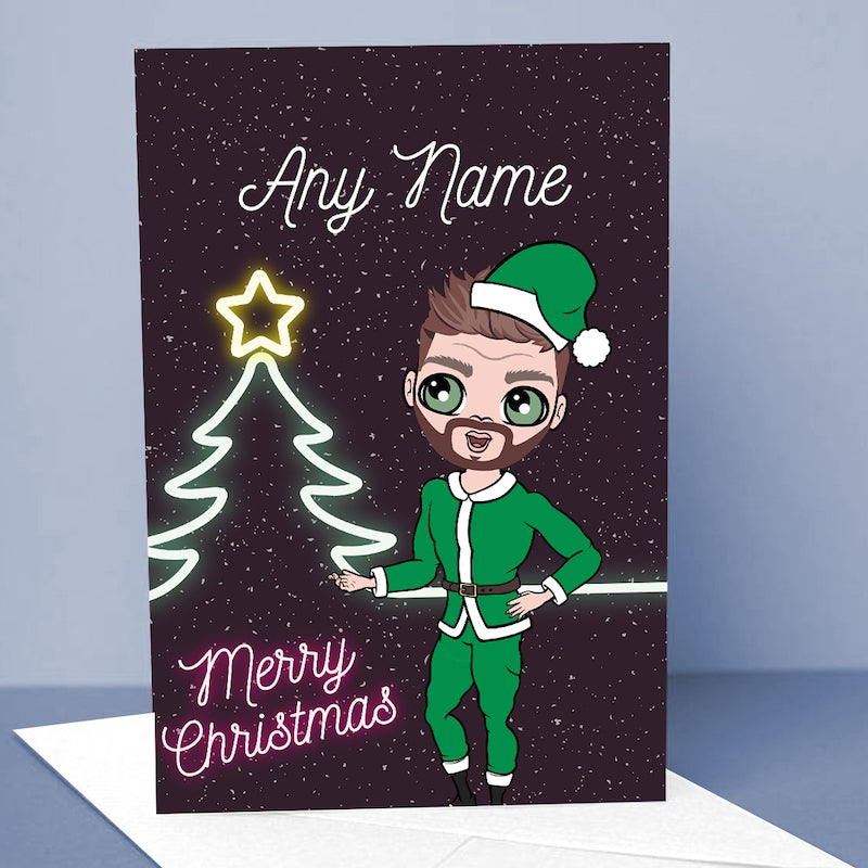 MrCB Neon Tree Christmas Card - Image 1