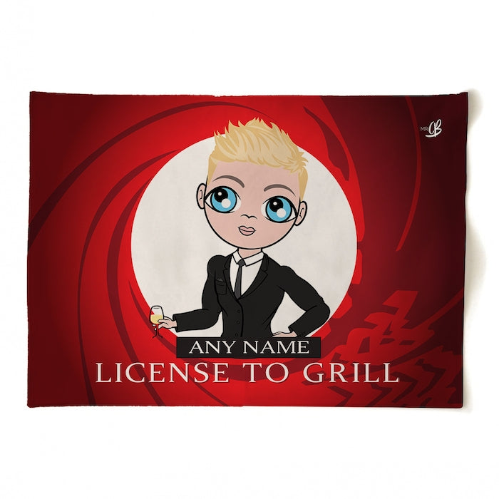 MrCB Personalised License To Grill Tea Towel - Image 2