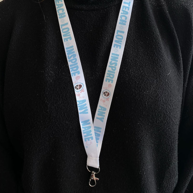 MrCB Personalised Teach, Love, Inspire Lanyard With Safety Release - Image 2