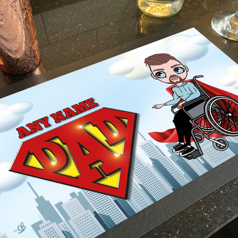 MrCB Wheelchair Personalised Super Dad Rubber Bar Runner - Image 2