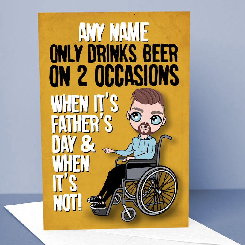 MrCB Wheelchair Beer On 2 Occasions Card - Image 1