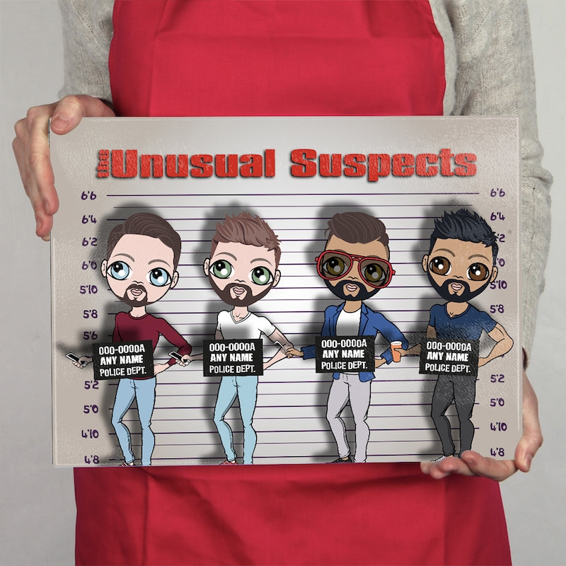Multi Character Glass Chopping Board - Unusual Suspects 4 Adults - Image 4