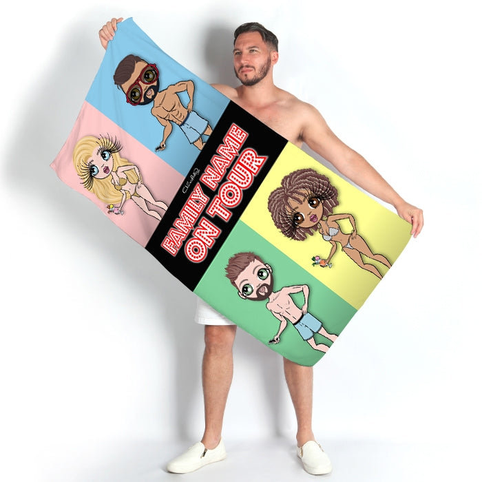 Multi Character Couples Four Adults Beach Towel - Image 4
