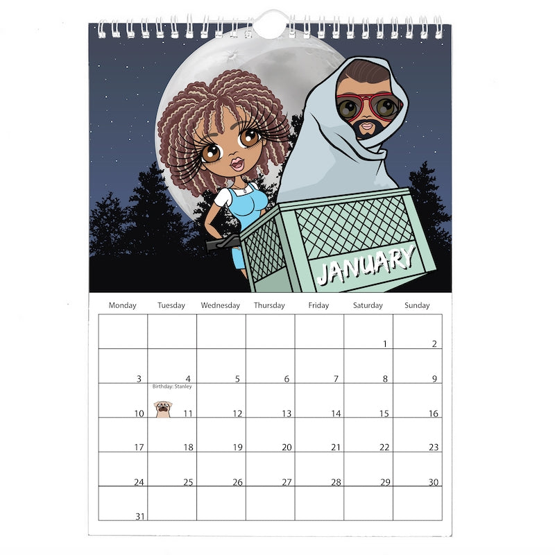 Multi Character Couples At The Movies Wall Calendar - Image 6