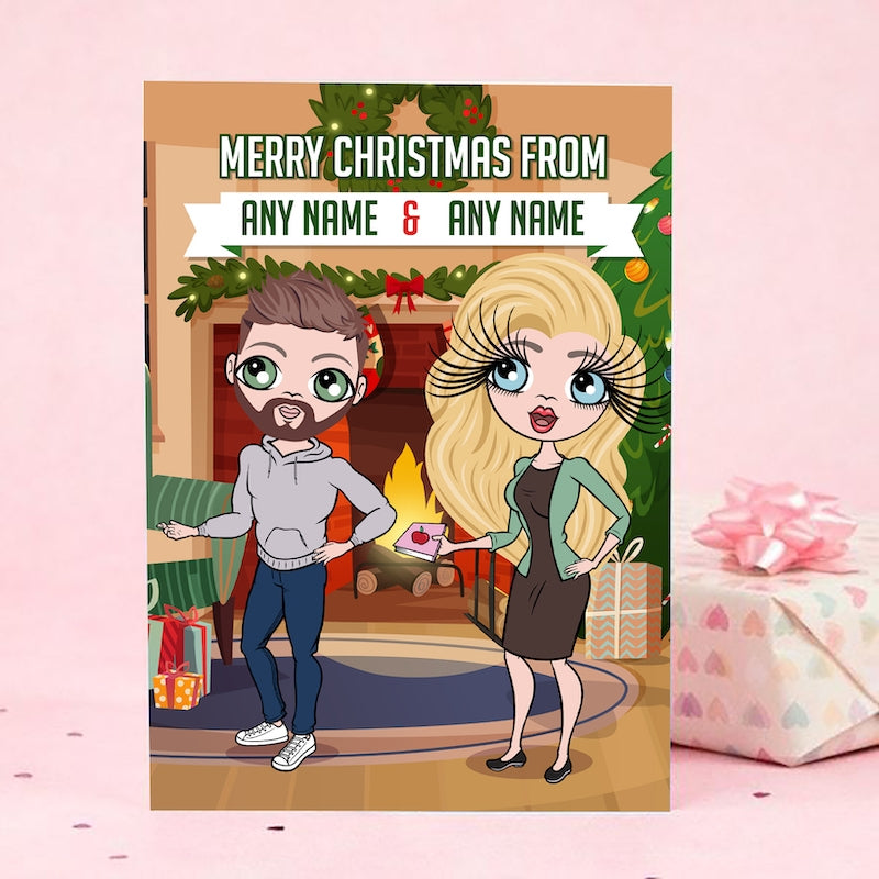 Multi Character Couples Merry Christmas Card - Image 4