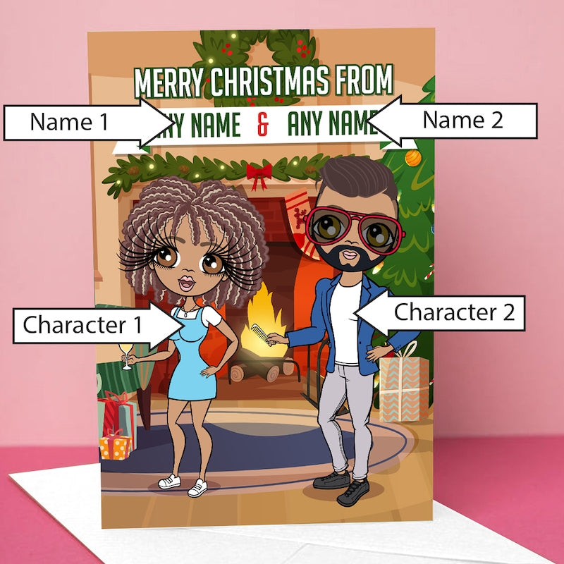 Multi Character Couples Merry Christmas Card - Image 2
