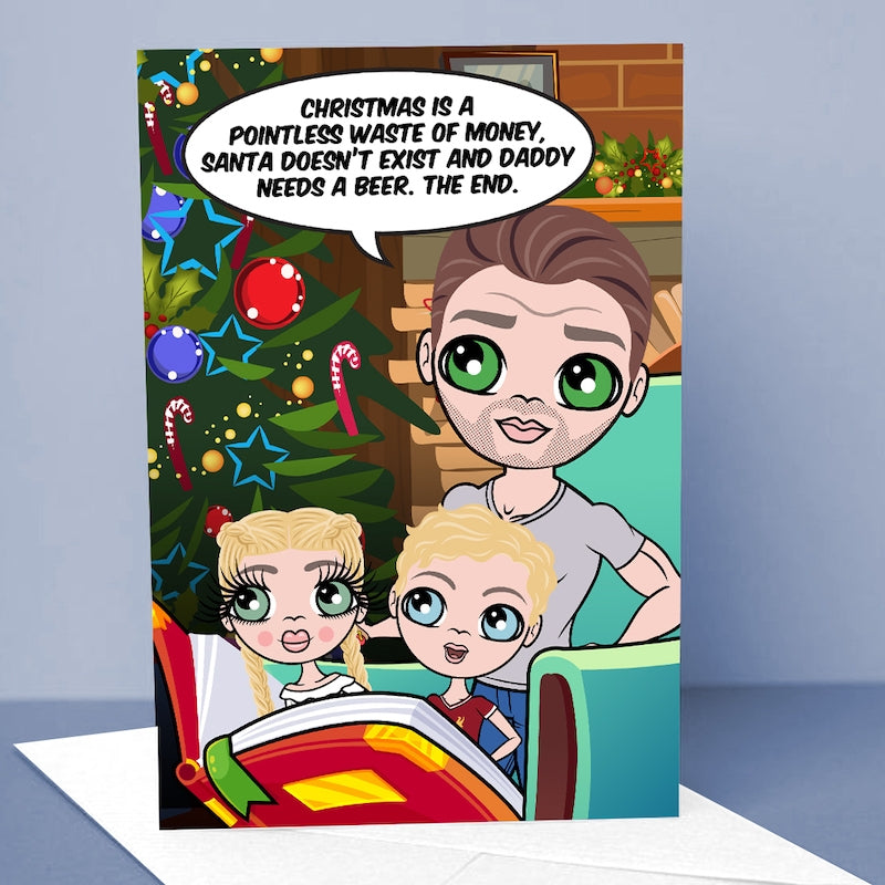 Multi Character Man And 2 Children Christmas Story Card - Image 4