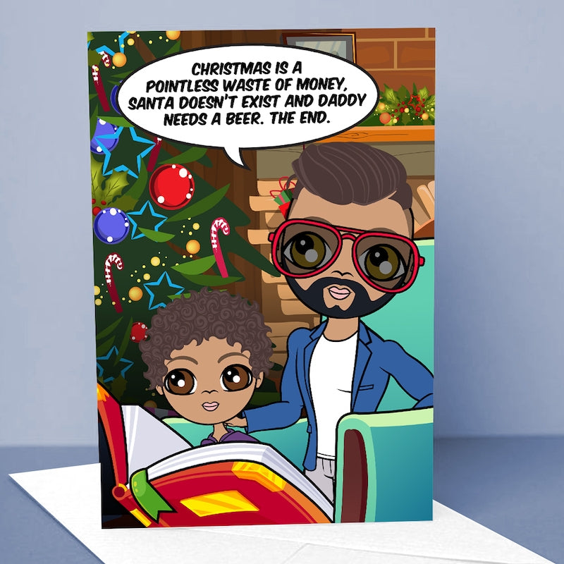 Multi Character Man And Child Christmas Story Card - Image 4
