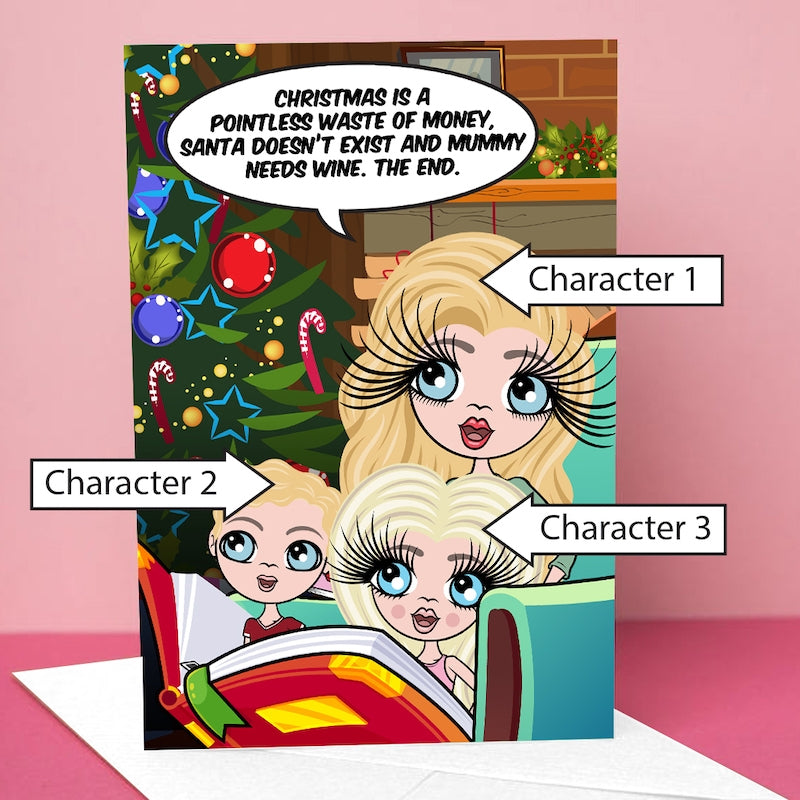 Multi Character Woman And 2 Children Christmas Story Card - Image 2