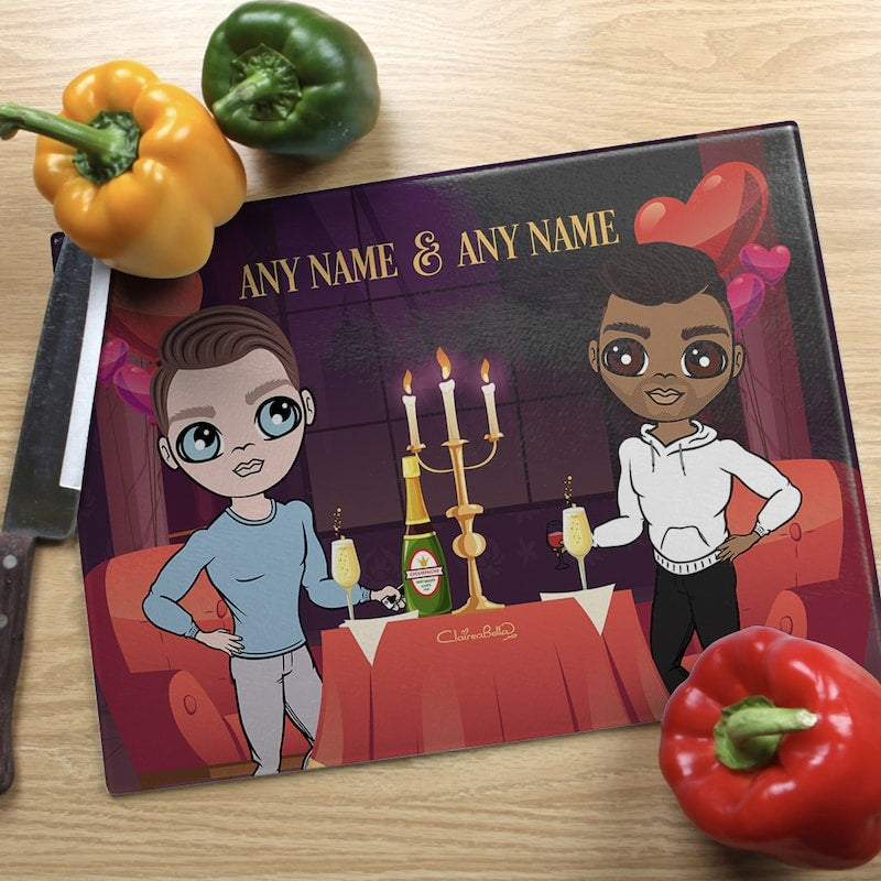 Multi Character Couples Date Chopping Board - Image 4