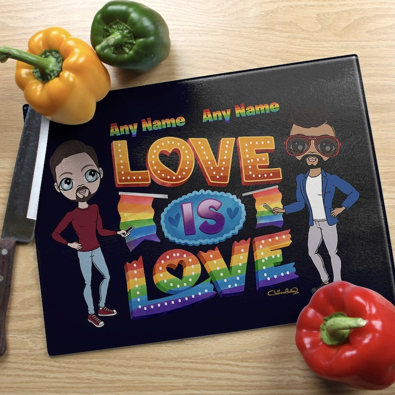 Multi Character Couples Love Is Love Chopping Board - Image 1
