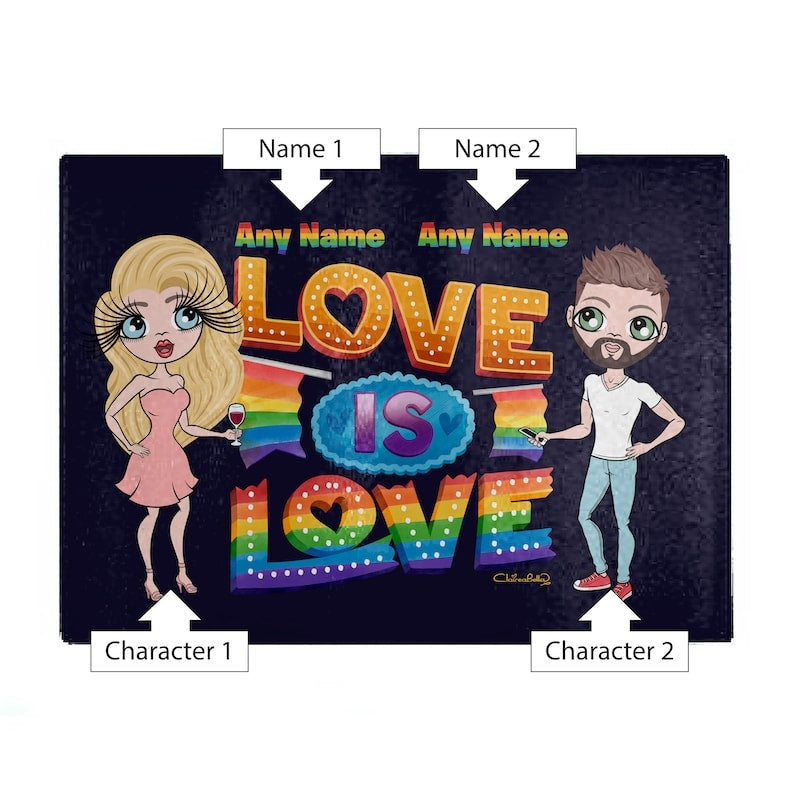 Multi Character Couples Love Is Love Chopping Board - Image 2