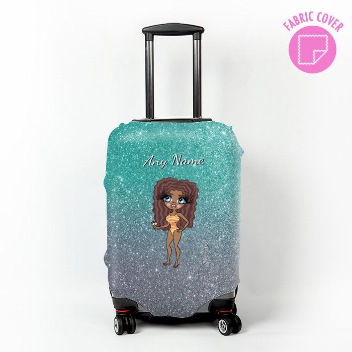 ClaireaBella Ombre Glitter Effect Suitcase Cover