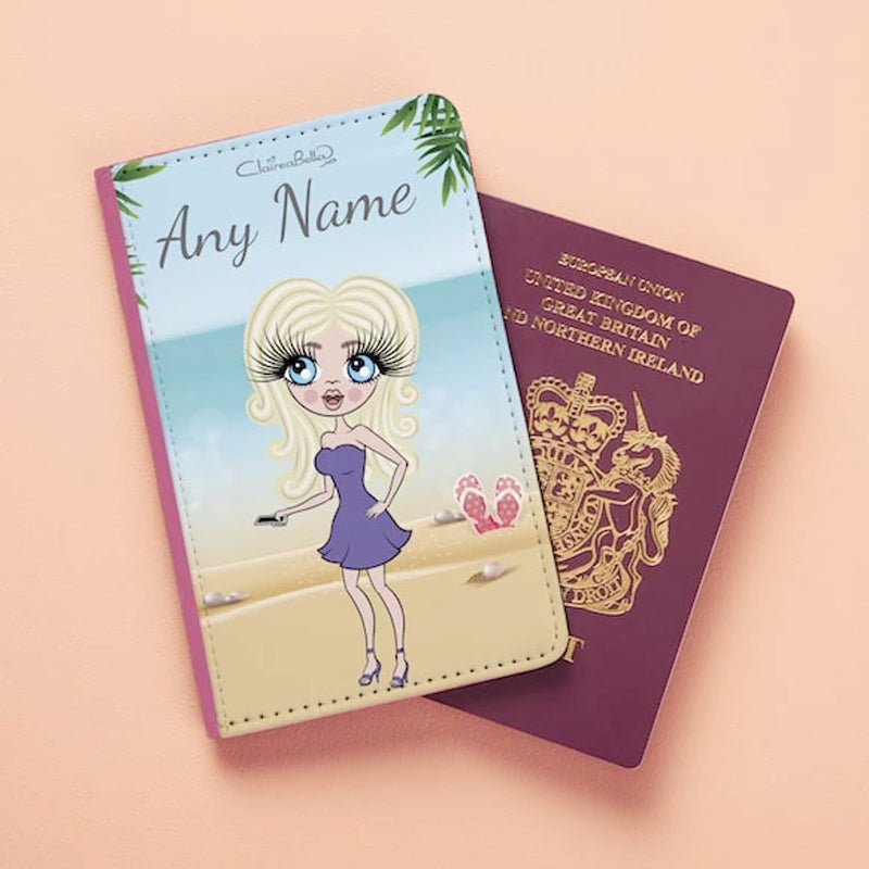 ClaireaBella Personalised Beach Print Passport Cover & Luggage Tag Bundle - Image 2