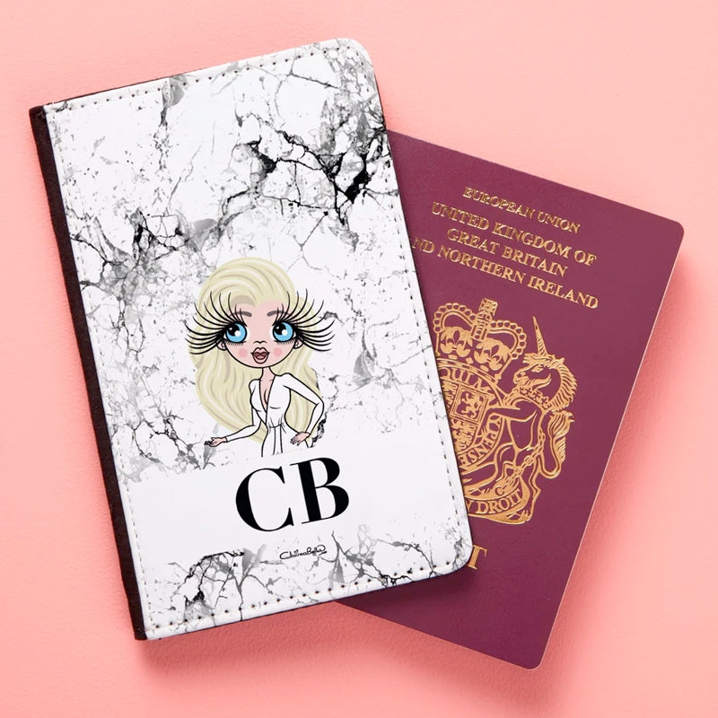 ClaireaBella Personalised LUX Black and White Passport Cover & Luggage Tag Bundle - Image 2
