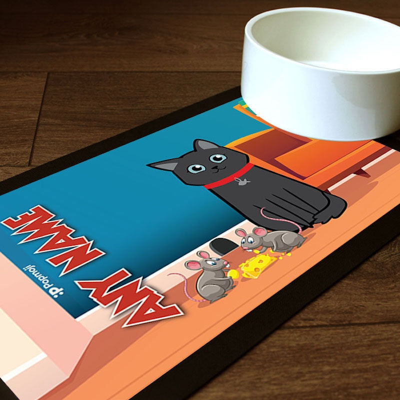 Personalised Cat and Mouse Pet Mat - Image 1