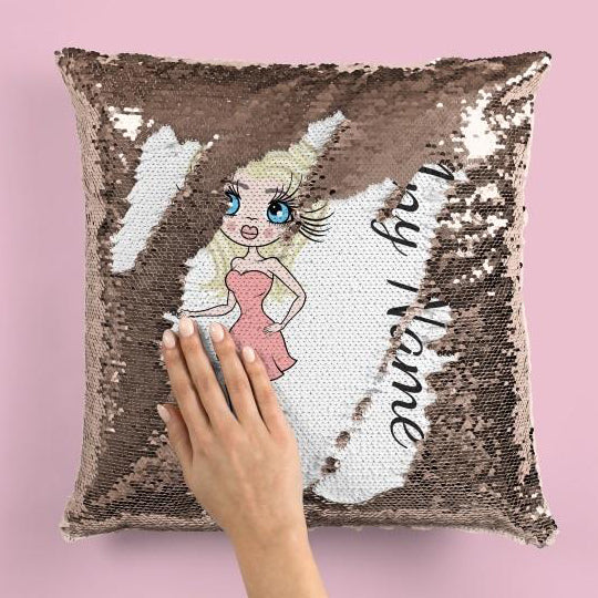 ClaireaBella Classic Sequin Cushion Toxic Fox