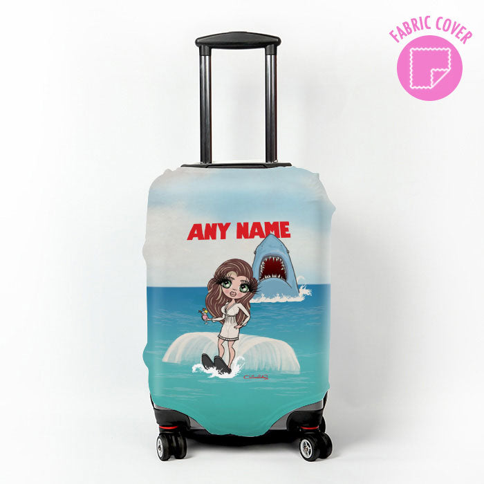 ClaireaBella Retro Shark Attack Suitcase Cover
