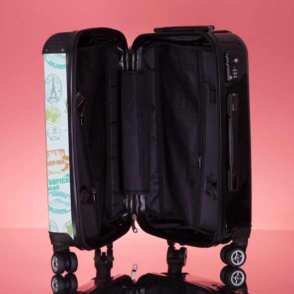 ClaireaBella Girls Travel Stamp Suitcase - Image 7