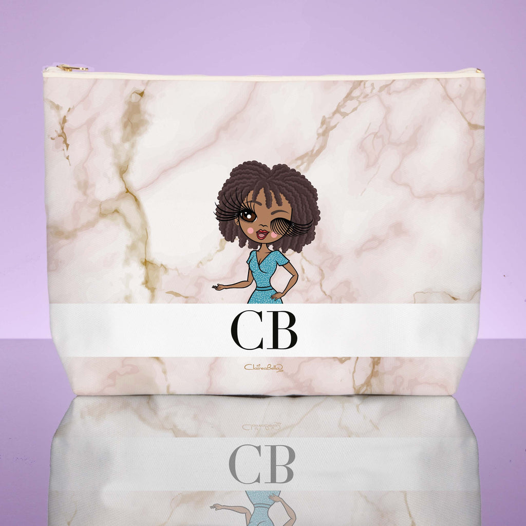 ClaireaBella The LUX Collection Pink Marble Wash Bag - Image 1
