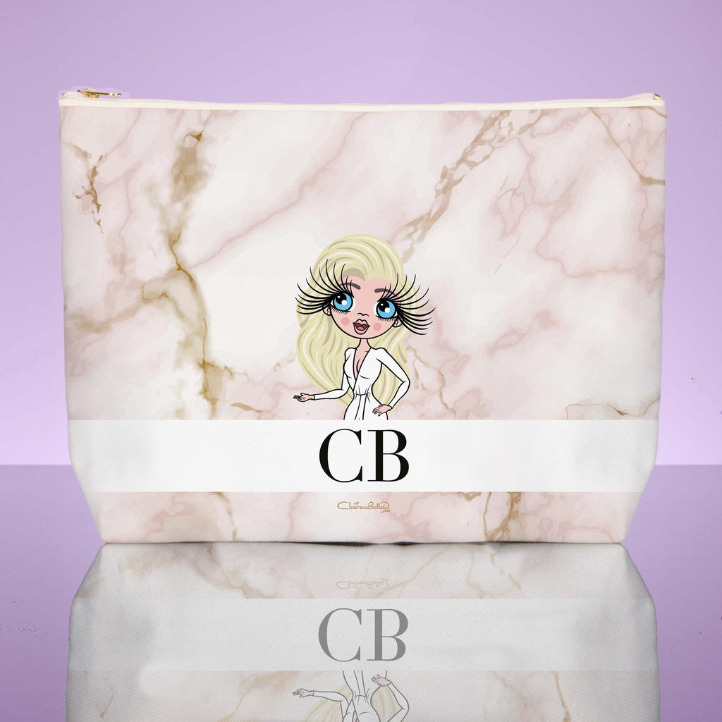 ClaireaBella The LUX Collection Pink Marble Wash Bag - Image 2