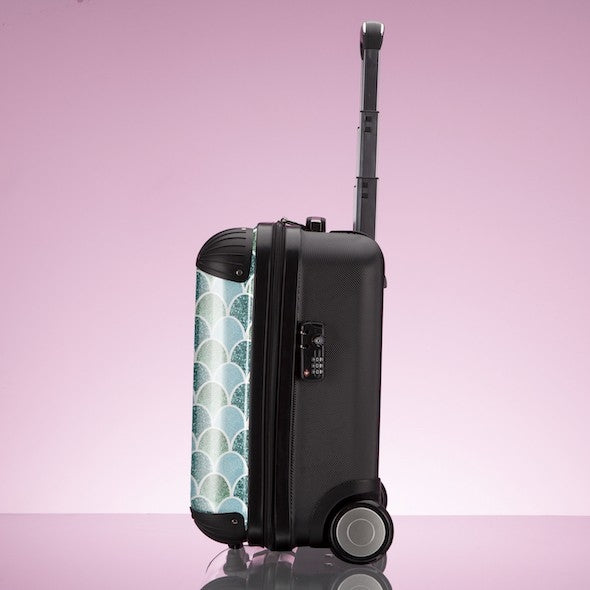 ClaireaBella Girls Mermaid Glitter Effect Weekend Suitcase - Image 8