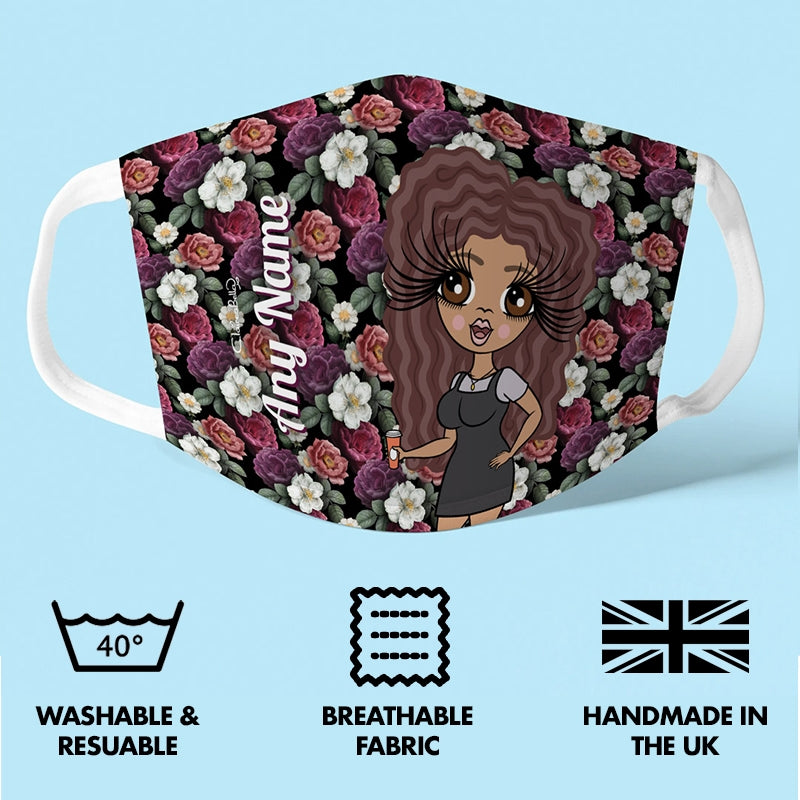 ClaireaBella Personalised Floral Reusable Face Covering - Image 3