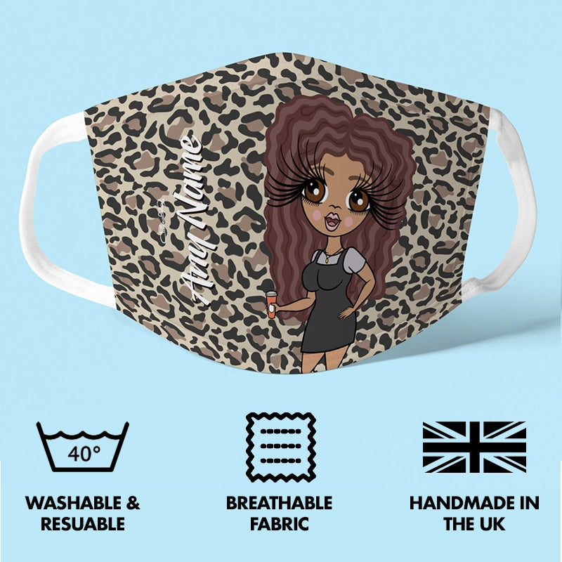 ClaireaBella Personalised Leopard Print Reusable Face Covering - Image 2