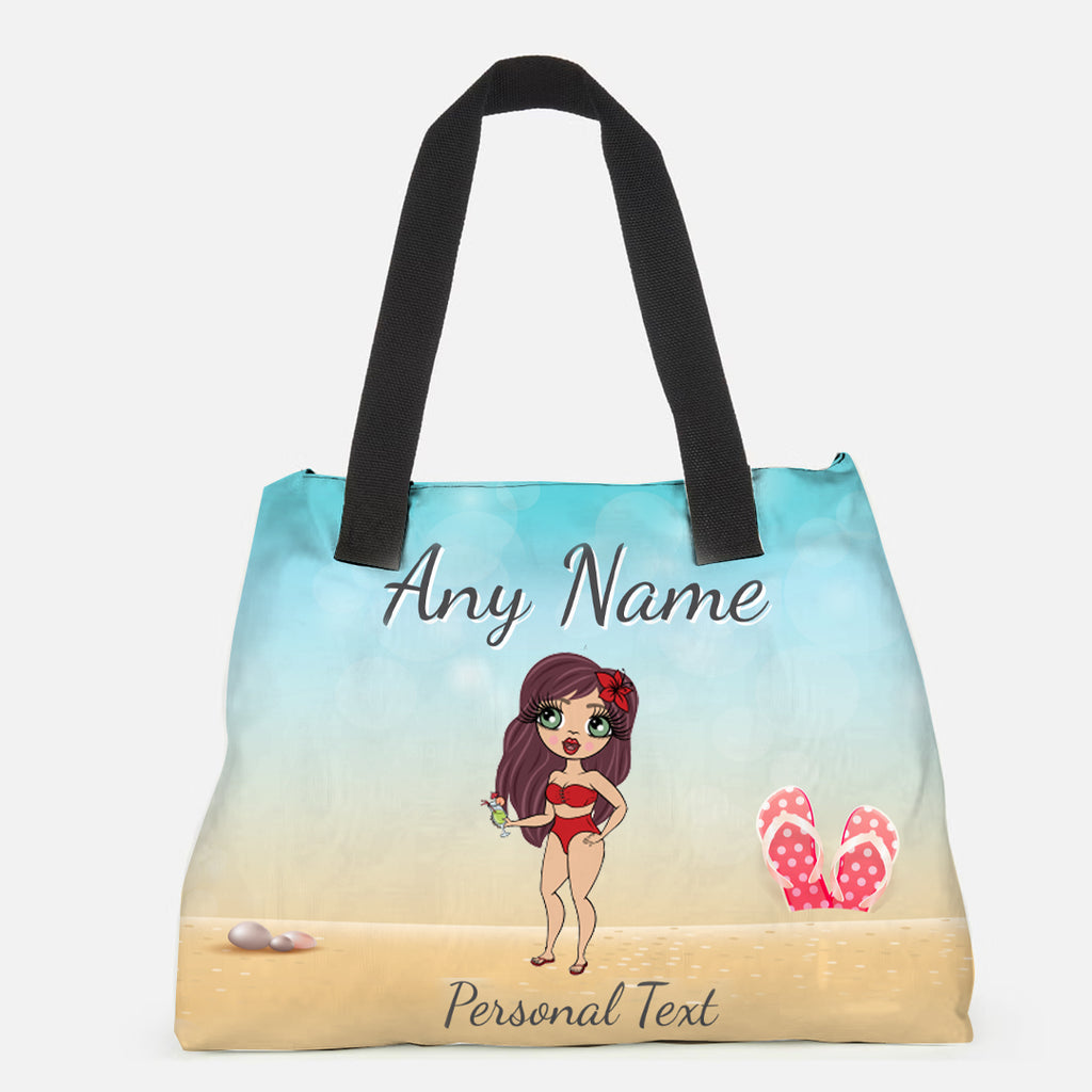 Personalised Beach Print Beach Bag