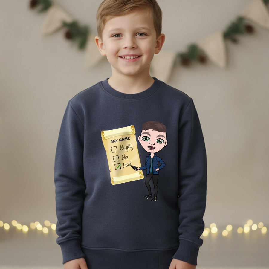 Jnr Boys Christmas Checklist Christmas Jumper