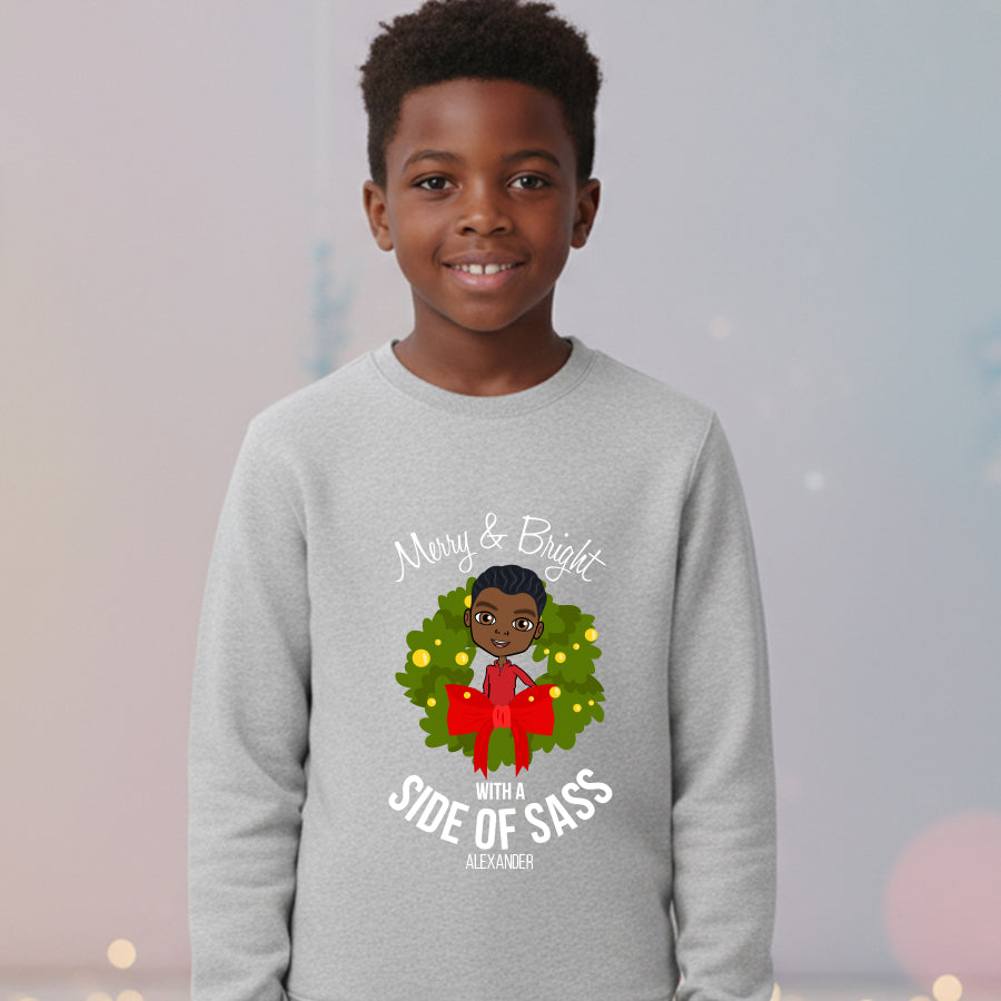 Jnr Boys Side Of Sass Christmas Jumper