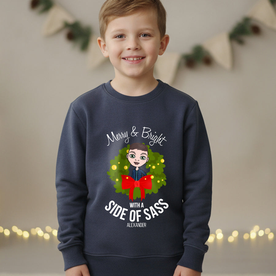Jnr Boys Side Of Sass Christmas Jumper