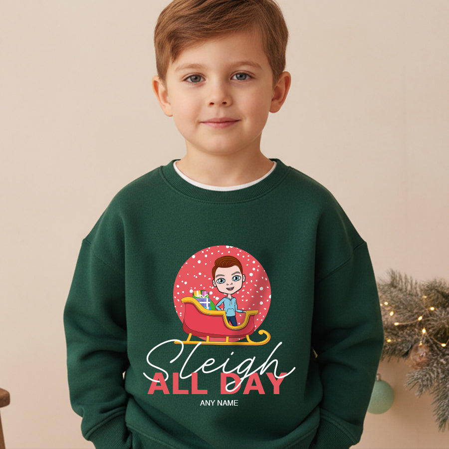 Jnr Boys Sleigh All Day Christmas Jumper